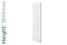 Trade Essentials Aluminium Designer White Vertical Radiator H1846mm X W260mm Trade Essentials Aluminium Designer White Vertical Radiator H1846mm X W260mm
